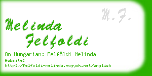 melinda felfoldi business card